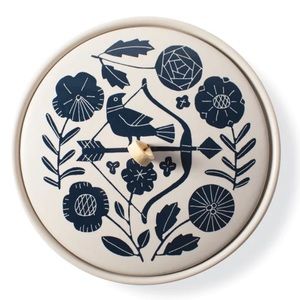 Zodiac indigo “Sagittarius” round ceramic decorative trinket box/Kraft gift-NIB